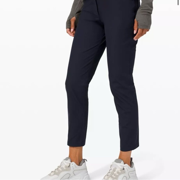 Lululemon city sleek 5 pocket pant ankle chino true navy warpstreme size 8 woman - Picture 3 of 13